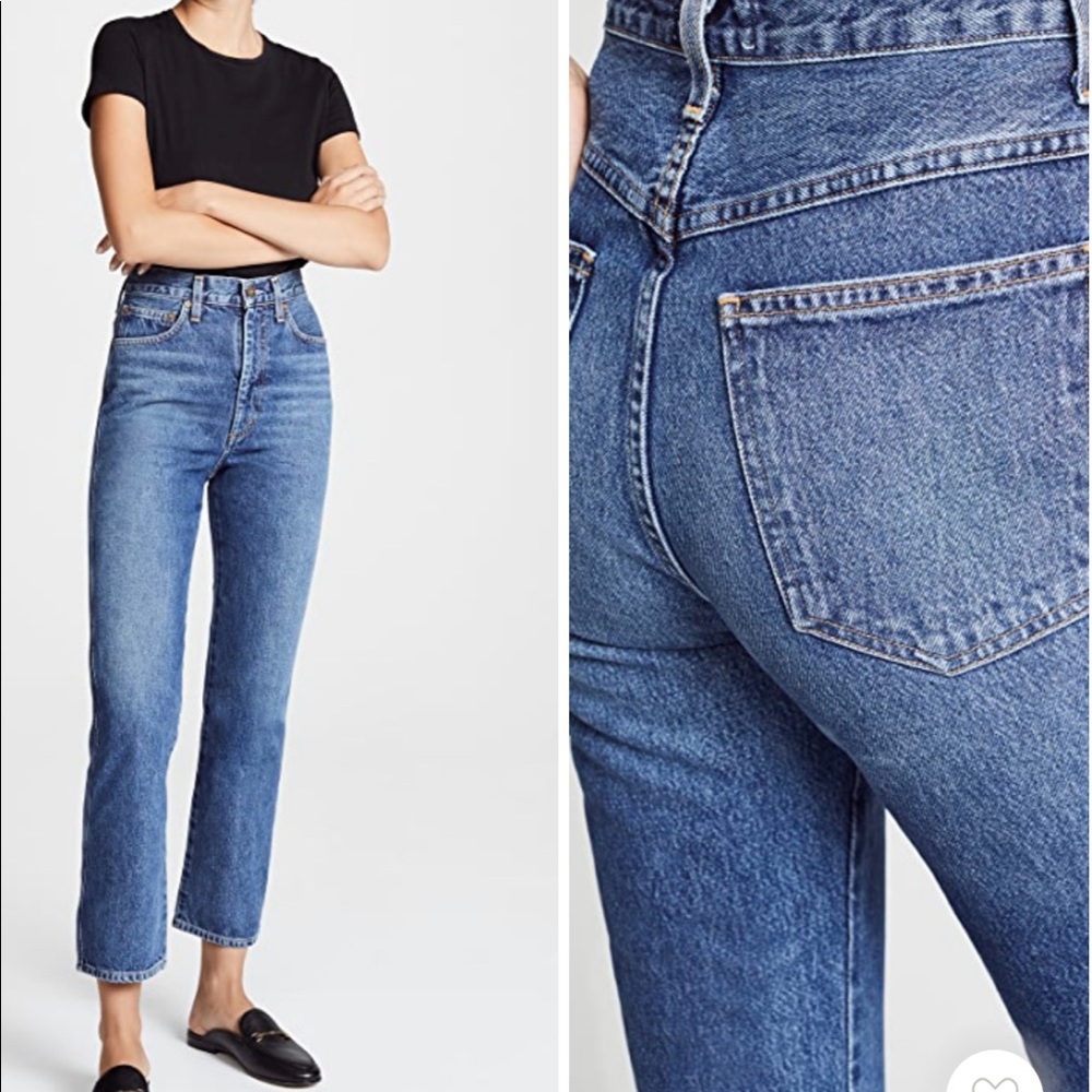 NWOT AGOLDE Pinch Waist High Rise Jeans in Placebo - Size 24
